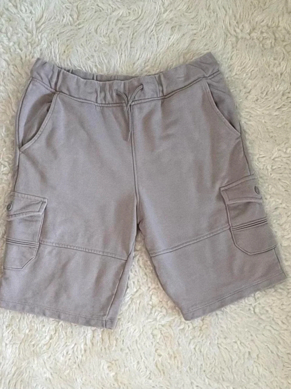 🩶 Wonder Nation Boys French Terry Cargo Shorts Heather Grey XXL